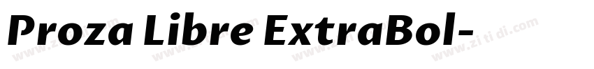 Proza Libre ExtraBol字体转换